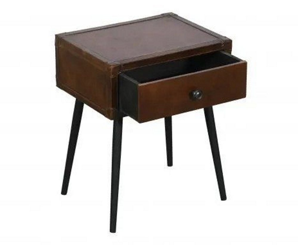 Corndell Franco Leather Top Side Table Side Table Hafren Furnishers