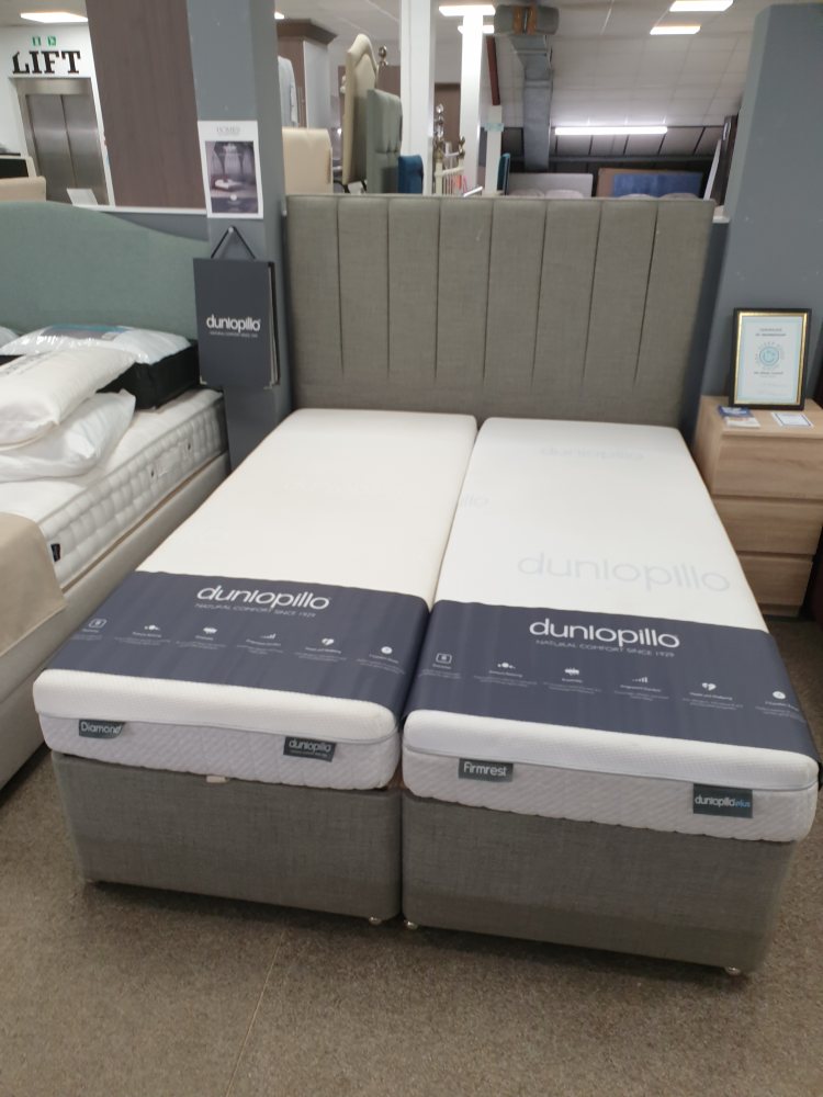 Dunlopillo King Size Slatted Base Divan Set Divan Beds Hafren Furnishers