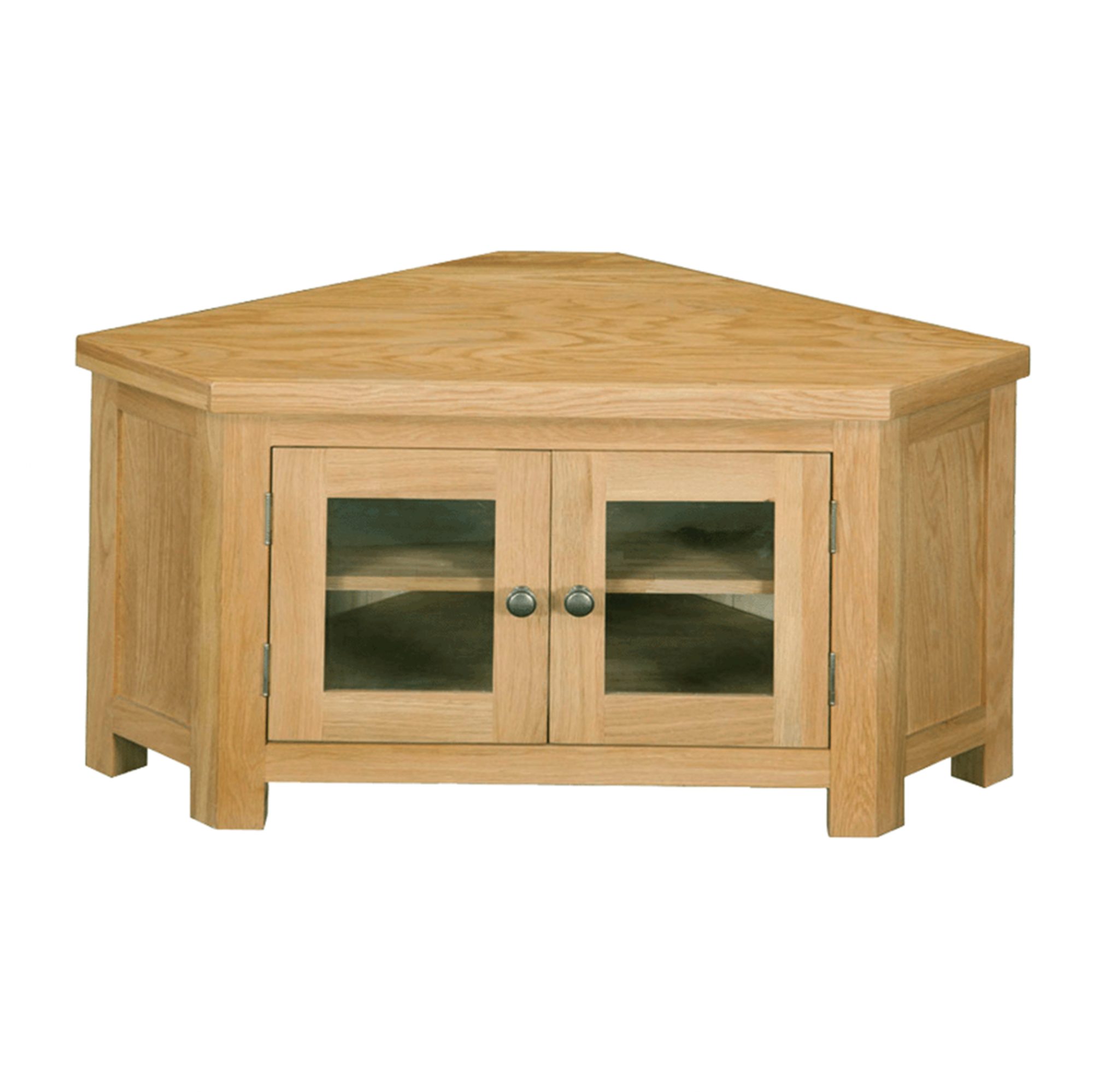 Real Wood Richmond Corner TV Unit Glass Doors TV & Media Units