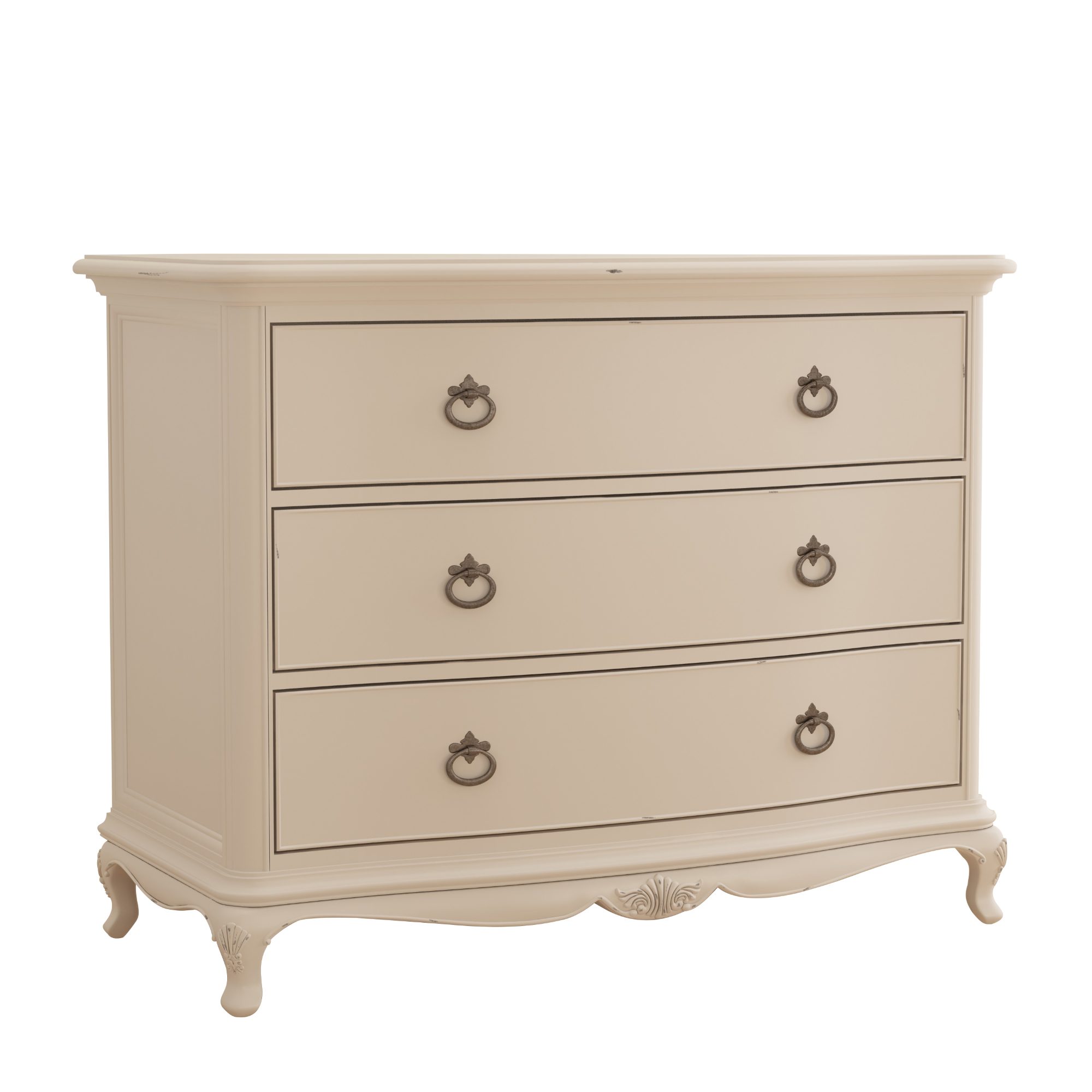 Willis & Gambier Ivory 3 Drawer Low Chest Chest of Drawers Hafren Furnishers