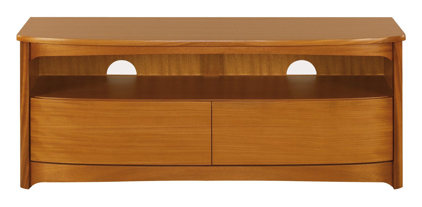 Nathan Classic Teak Shaped TV Unit with Drawers TV & Media Units