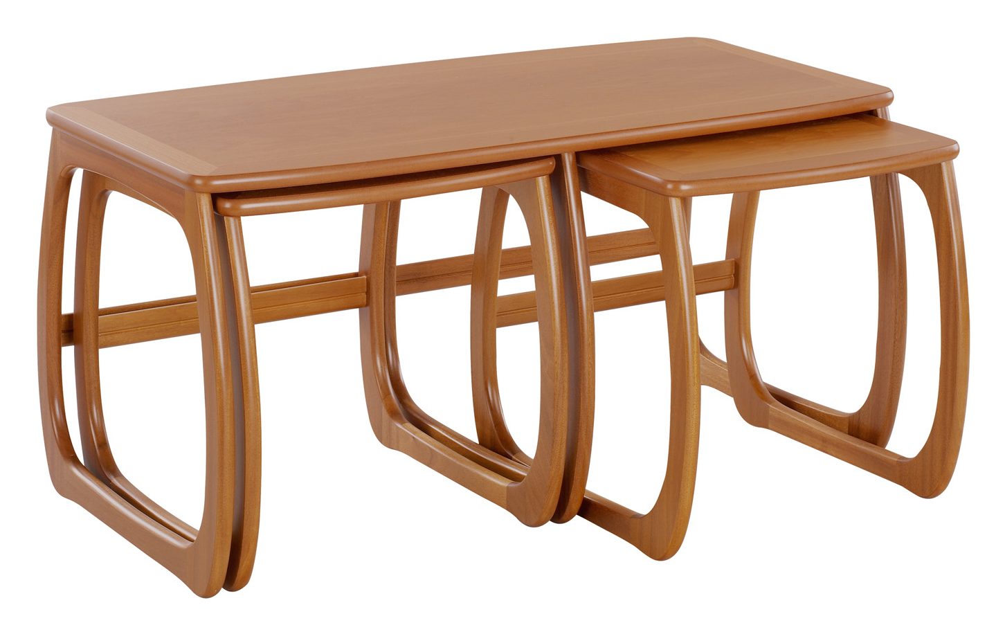 Nathan Classic Teak Burlington Coffee Table Nest Coffee Tables