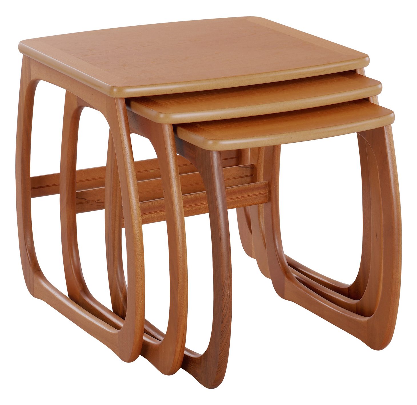 Nathan Classic Teak Burlington Nest Of 3 Tables