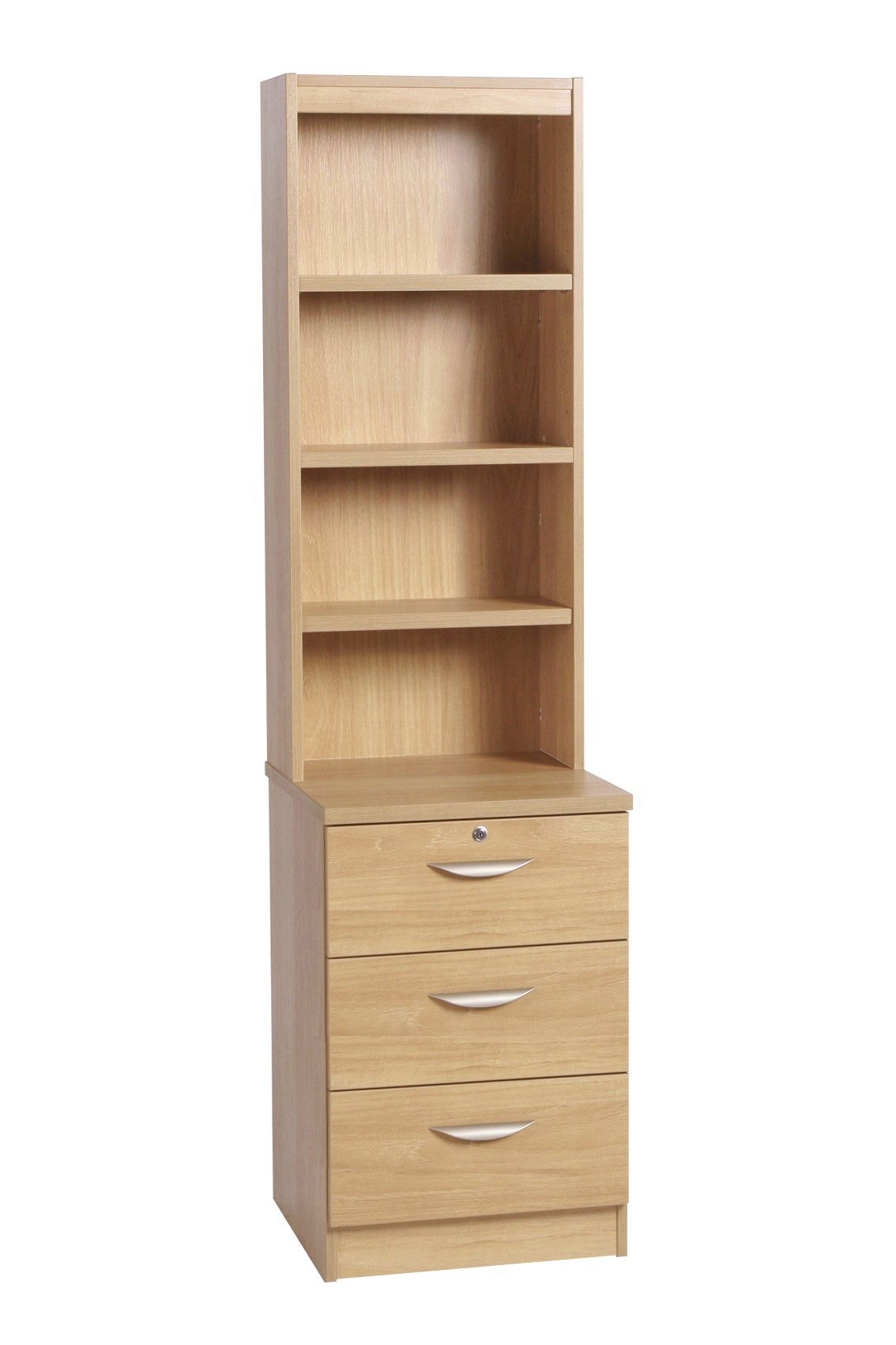R White Three Drawer CD/DVD Storage Unit With OSC Hutch