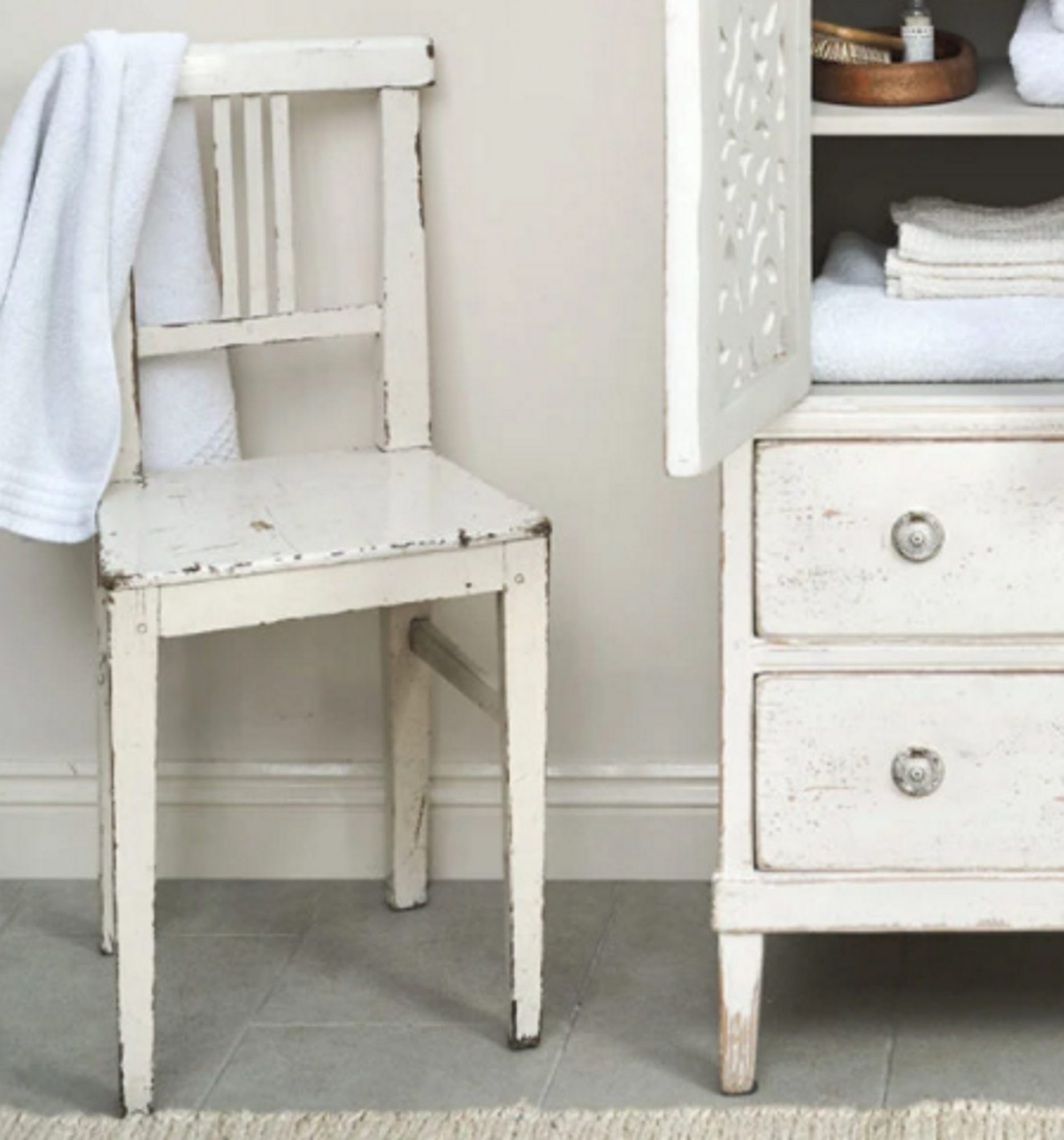 White wooden shop bedroom chair