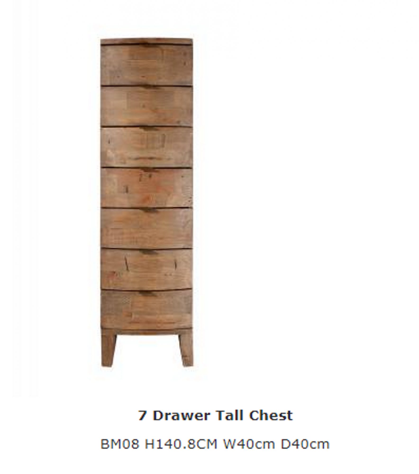 Hafren Collection Sherlock Bermuda 7 Drawer Tall Chest