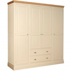 Devonshire Lundy Painted Quad Wardrobe With Drawers