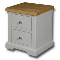 Real Wood Rio Painted 2 Drawer Bedside