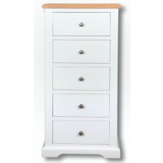 Real Wood Rio Painted 5 Drawer Wellington