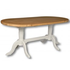 Real Wood Rio Painted Double Paddle Dining Table