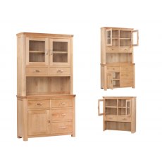 Annaghmore Treviso Solid Oak Buffet Hutch