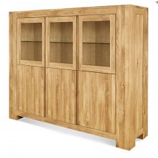 Clemence Richard Massive Oak Wide Display Cabinet