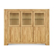 Clemence Richard Massive Oak Wide Display Cabinet