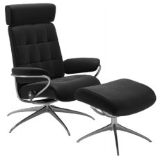 Stressless London Star Base Chair With Adjustable Headrest & Footrest