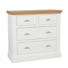TCH Furniture Coleo Oak & Painted Chest Of 4 Drawers (2 + 2)