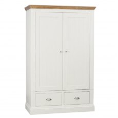 TCH Furniture Coelo Oak & Painted Wardrobe 2 Drawers