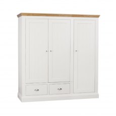 TCH Furniture Coleo Oak & Painted Wardrobe 2 Drawers Triple
