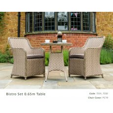Alexander Rose Bespoke 4 Seater Bistro Table with 2 Chairs
