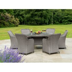 Alexander Rose Bespoke 4 Seater 1.8m Round Table With 8 Chairs