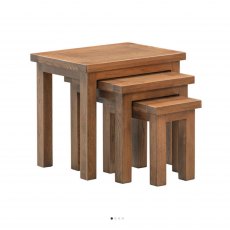 Devonshire Dorset Rustic Oak Nest Of Tables