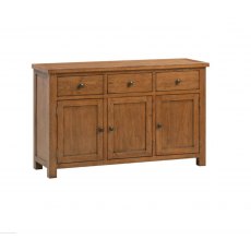 Devonshire Dorset Rustic Oak 3 Door Sideboard