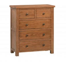 Devonshire Dorset Rustic Oak 2 Over 3 Chest