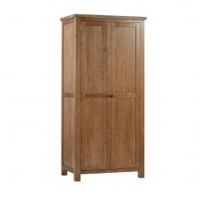 Devonshire Dorset Rustic Oak All Hanging Double Wardrobe