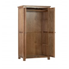 Devonshire Dorset Rustic Oak All Hanging Double Wardrobe