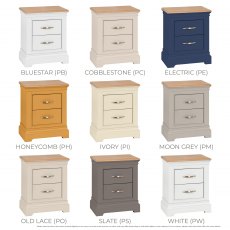 Devonshire Cobble Painted 2 Drawer Bedside