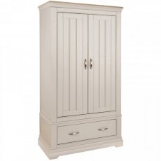 Devonshire Cobble Painted Double Wardrobe With Drawer