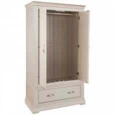 Devonshire Cobble Painted Double Wardrobe With Drawer