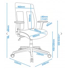 Alphason Mesh Chairs Laguna Grey Chair