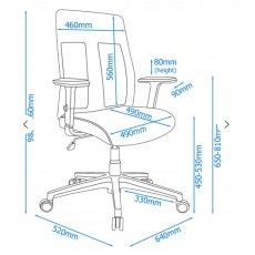 Alphason Mesh Chairs Laguna Black Chair