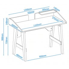 Alphason Desks Truro With Marble Effect Top