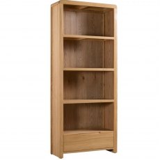 Julian Bowen Curve Oak Tall Bookcase