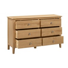 Julian Bowen Cotswold 6 Drawer Wide Chest