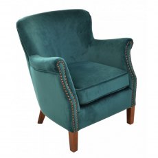 Ancient Mariner Seating Cromarty Armchair Teal Velvet
