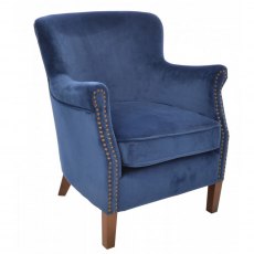 Ancient Mariner Seating Cromarty Armchair Navy Velvet