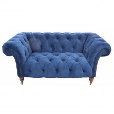Ancient Mariner Seating Small Ellie Chesterfield Navy Velvet