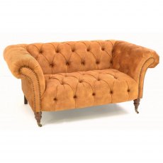Ancient Mariner Seating Small Ellie Chesterfield Gold Velvet