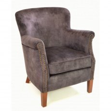 Ancient Mariner Seating Cromarty Charcoal Velvet Armchair