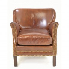 Ancient Mariner Seating Vintage Leather Brown Armchair