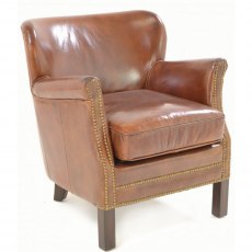 Ancient Mariner Seating Vintage Leather Brown Armchair
