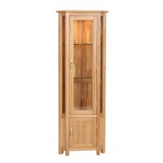 Devonshire New Oak Corner Display Cabinet