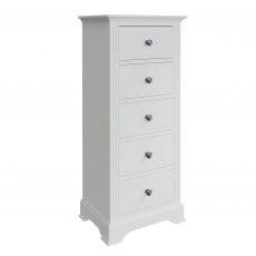 Hafren Collection BP Bedroom 5 Drawer Narrow Chest