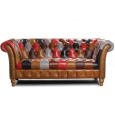Vintage Sofa Company Presbury Leather Patchwork 2 Seater Sofa (Fast Track)