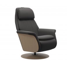 Stressless Sam Power Recliner (Wood) With Power Disc Base