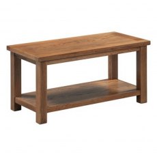 Devonshire Dorset Rustic Oak Large Coffee Table With Shelf