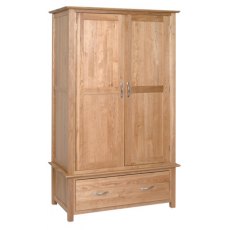 Devonshire New Oak Gents 1 Drawer Wardrobe