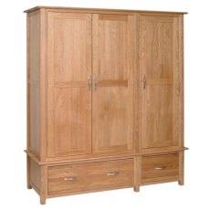 Devonshire New Oak Triple Wardrobe